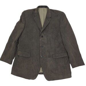 Calvin Klein Corduroy Suit Jacket Mens 44R Regular Brown Two Button Blazer Coat
